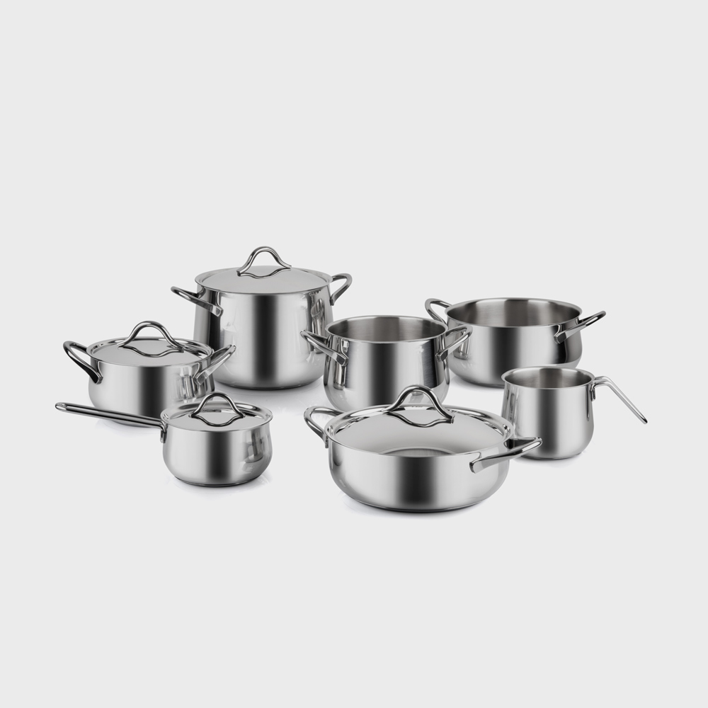 Set di 7 pentole Sapore Italiano in acciaio