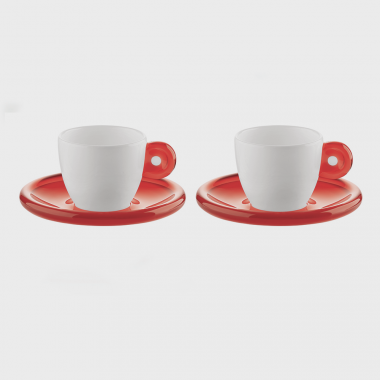 Set 2 tazzine caffè c/piattino Gocce