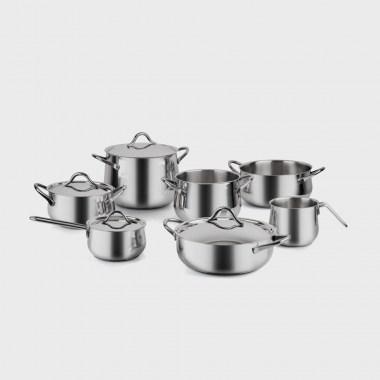 Set di 7 pentole Sapore Italiano in acciaio